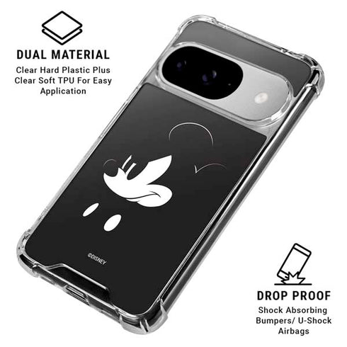 Disney Mickey Mouse Black and White Google Pixel 10 Clear Case